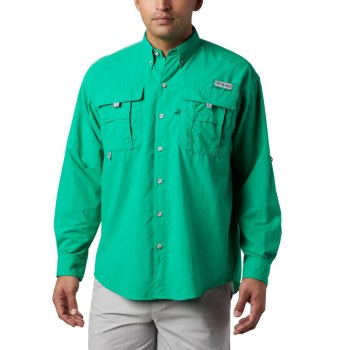 Columbia PFG Bahama II Long Sleeve, Camisa Verdes Claro Para Hombre | 945786-QKU